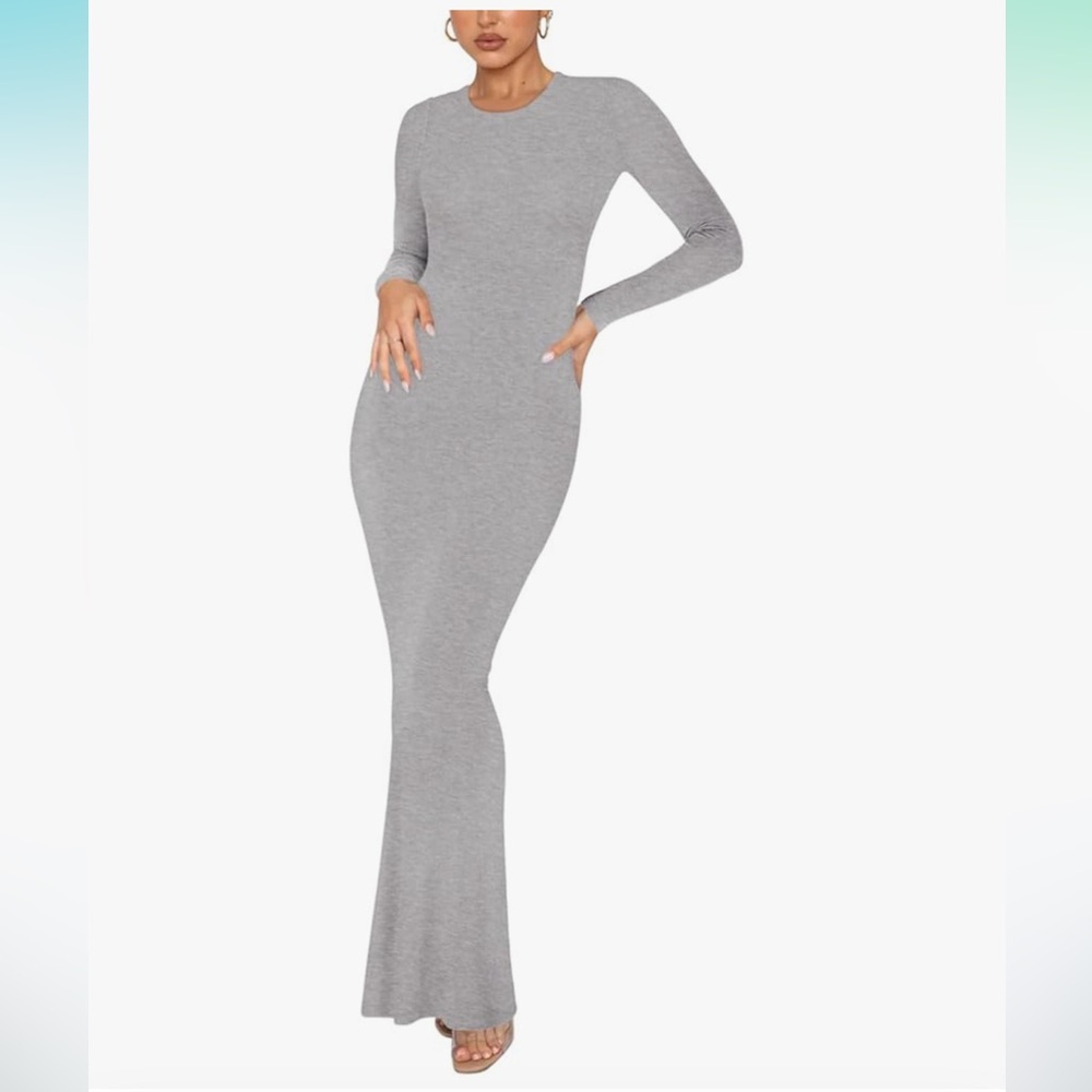 Ribbed bodycon maxi dress